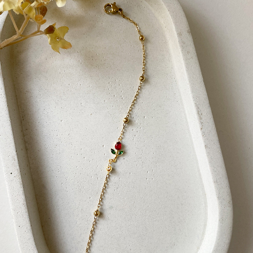 Red Tulip Bracelet