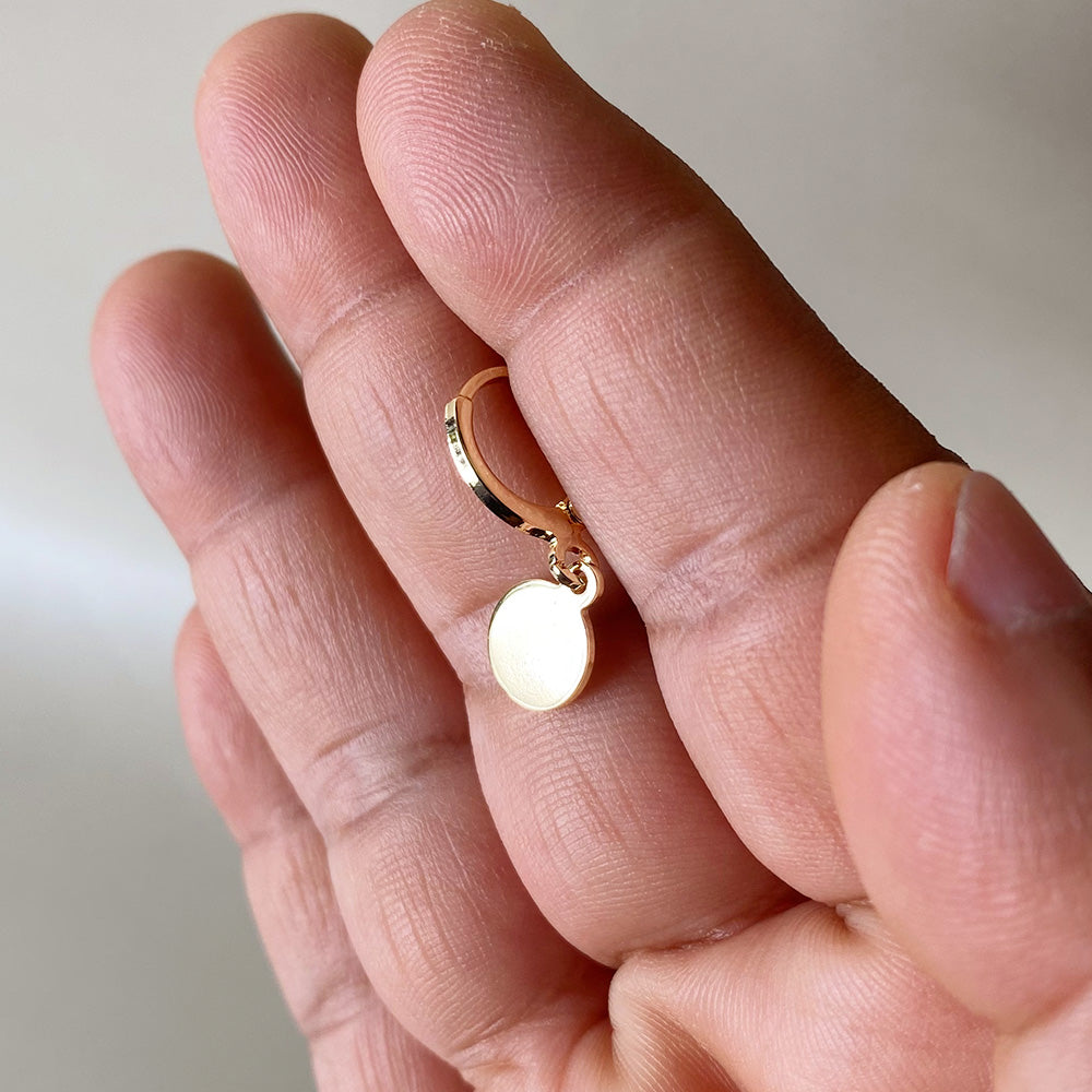Mini Disc Dangle Earrings
