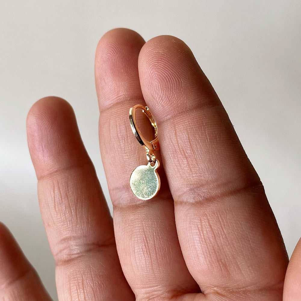 Mini Disc Dangle Earrings
