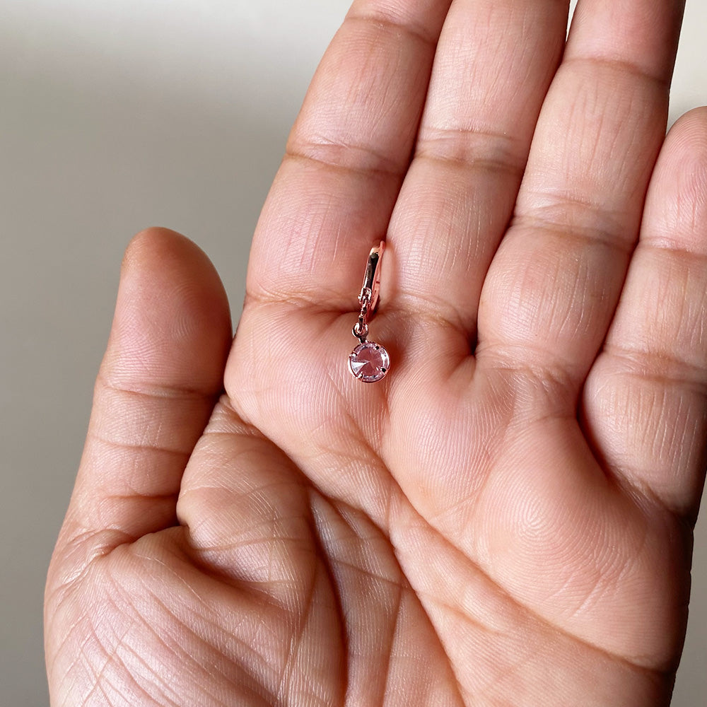 Mini Crystal Dangles - Rose Gold