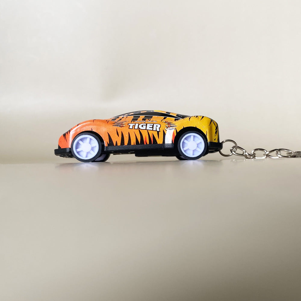 Tiger Mini Pullback Car Keychain