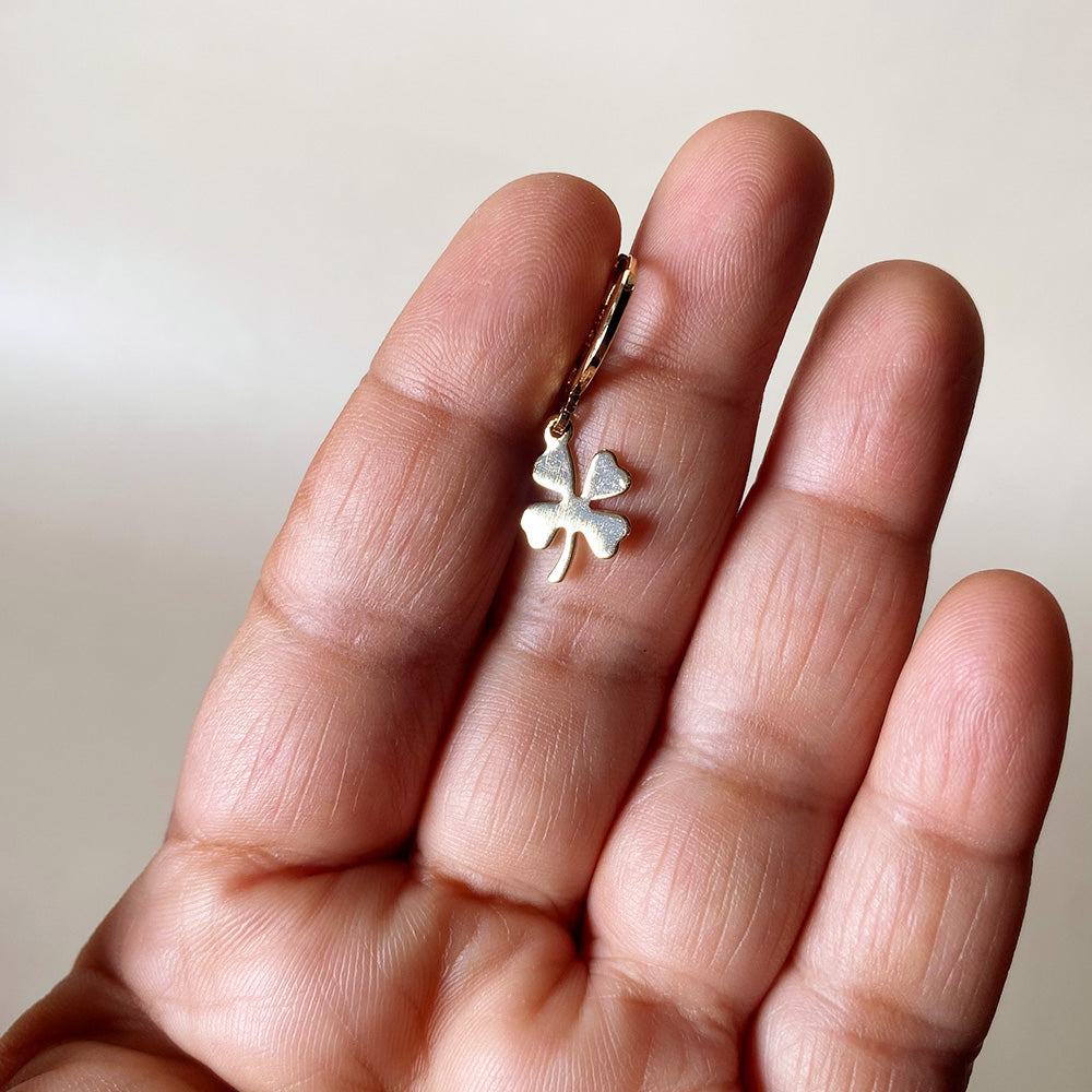 Mini Lucky Clover Drop Earrings