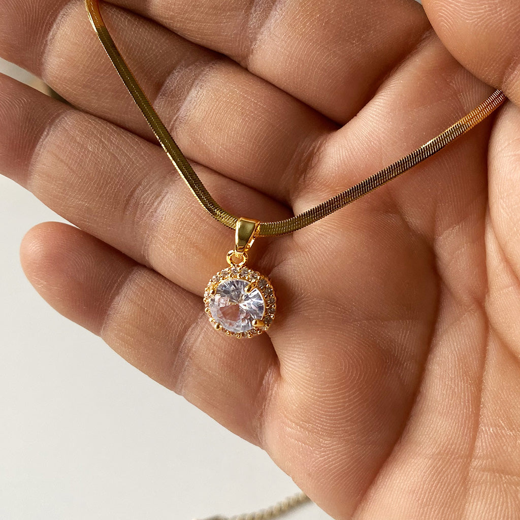 Celeste Solitaire Necklace
