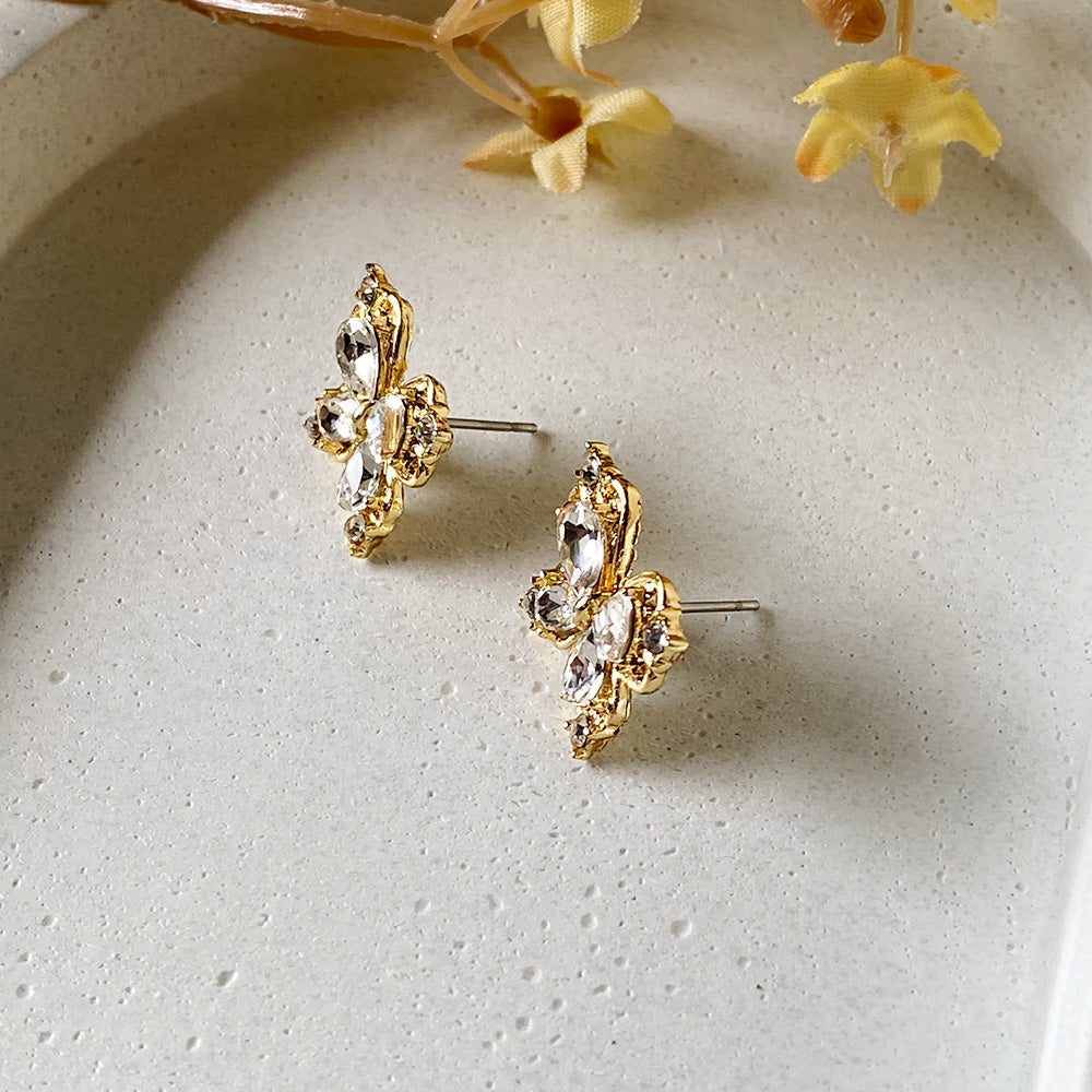 Crystal Flutter Stud Earrings