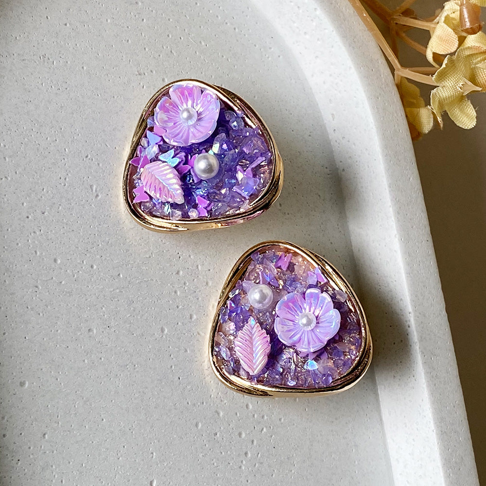 Enchanted Lilac Garden Earrings