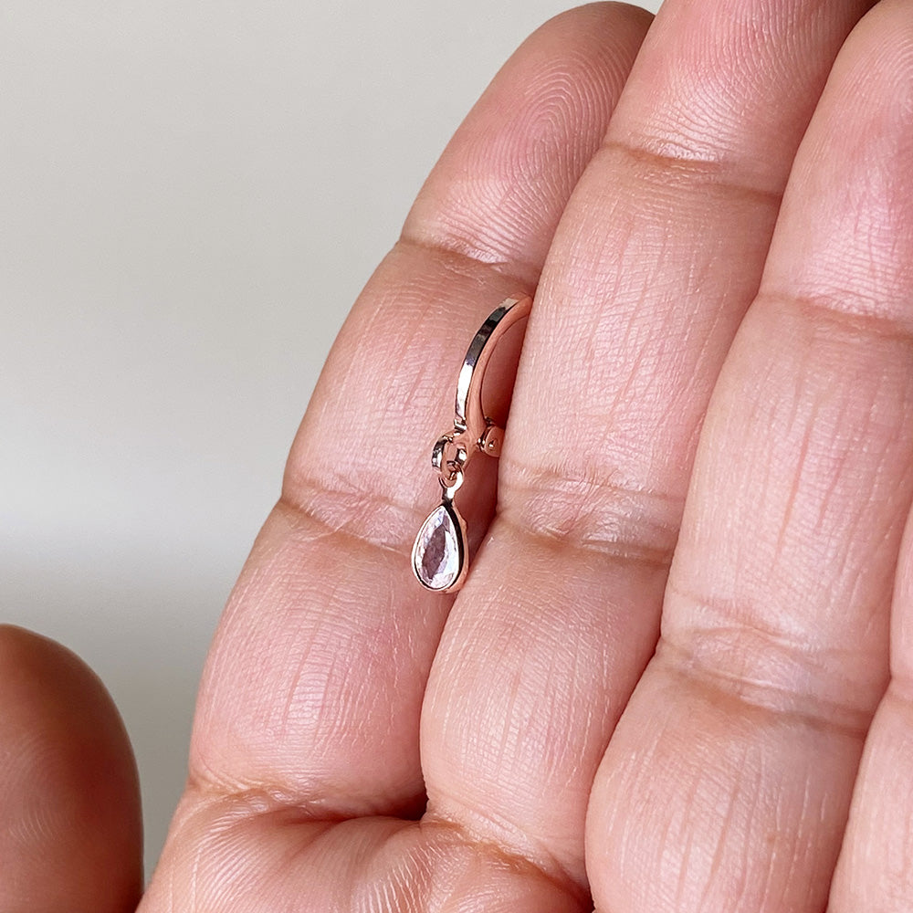 Mini Crystal Drip Hoops