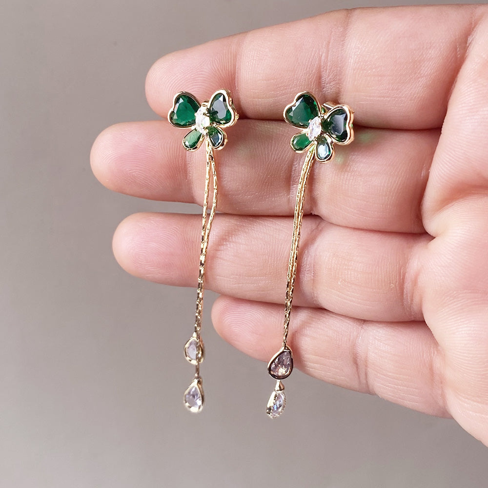 Butterfly Rain Drop Earrings - Gold (Anti-Tarnish)