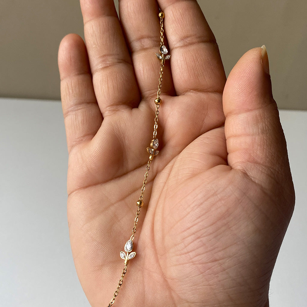 White Tulip Bracelet
