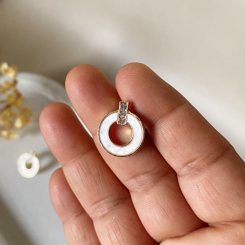 Ivory Orbit Stud Earrings