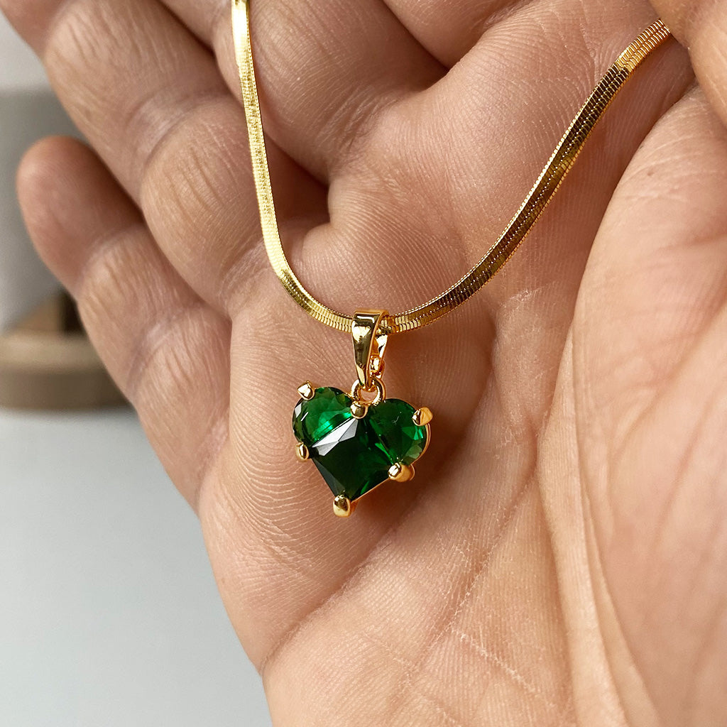 Emerald Heart Necklace