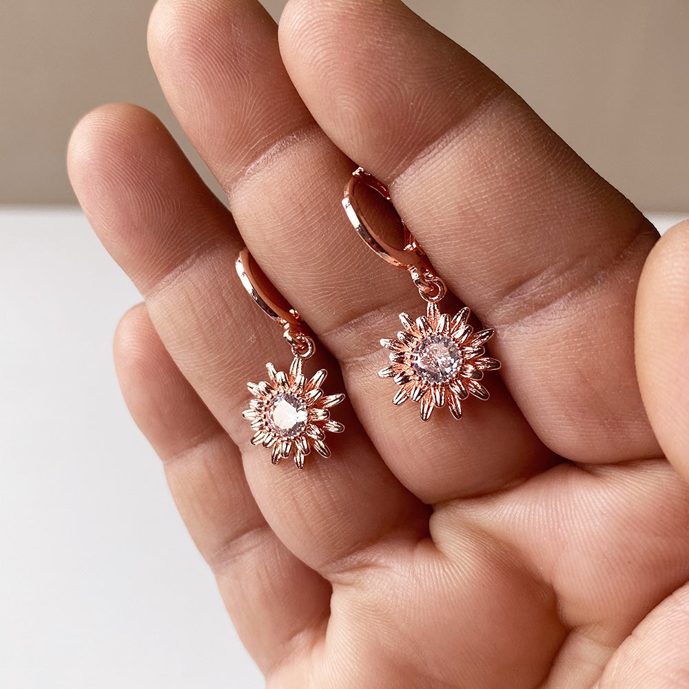 Radiant Sun Earrings - RoseGold (Anti-Tarnish)