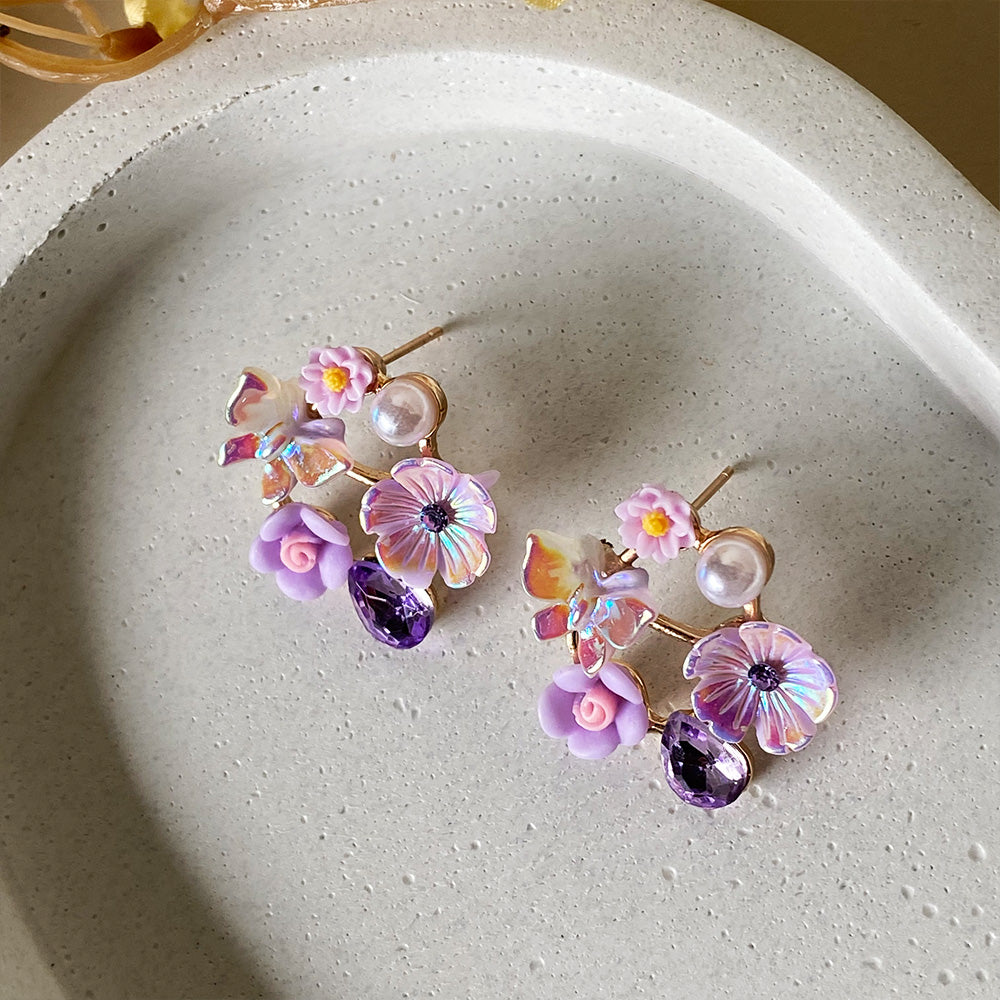 Fairy Blossom Garden Stud Earrings