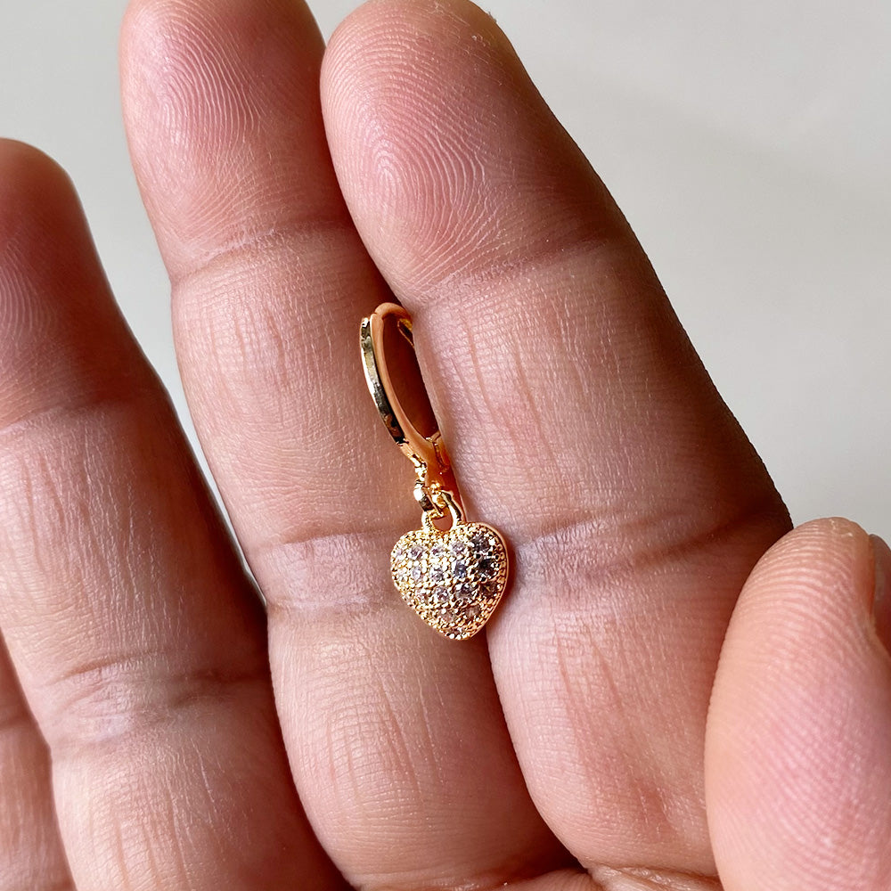 Golden Love Hoops Earrings