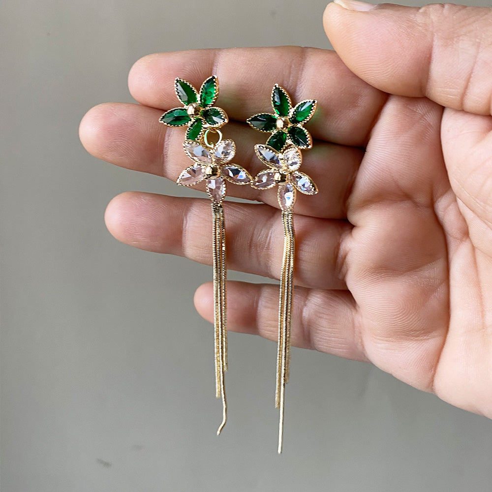 Blossom Cascade Earrings - Gold (Anti-Tarnish)