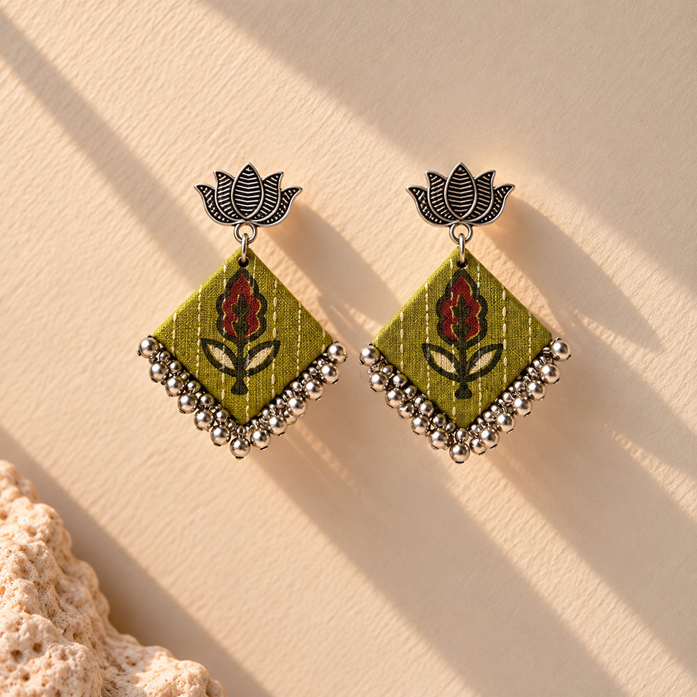 Aaranya Fabric Statement Earrings