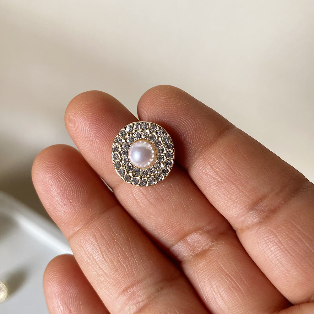 Pearl Halo Stud Earrings