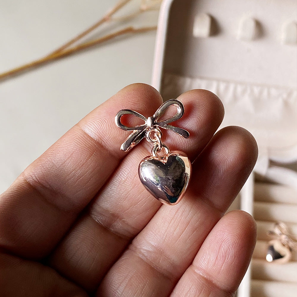Darling Bow Earrings - Rosegold