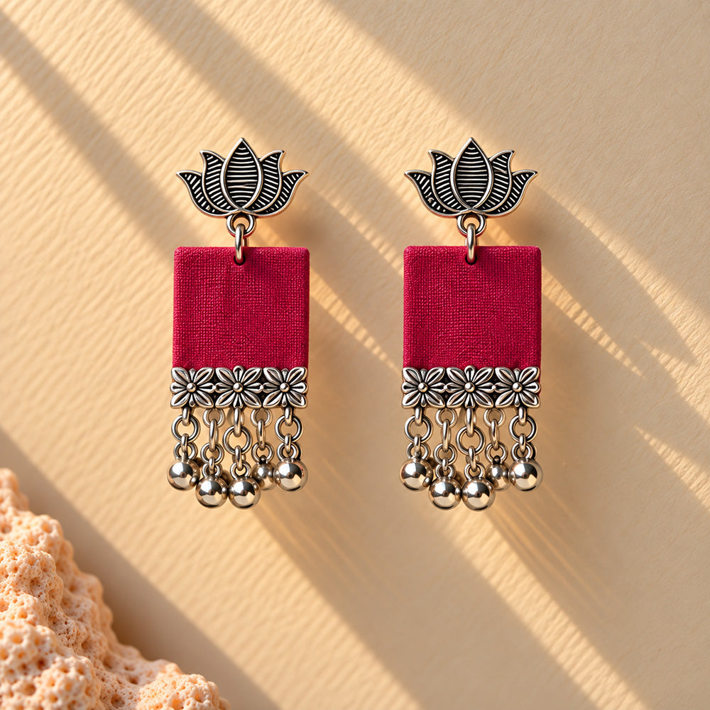 Kavya Fabric Statement Earrings