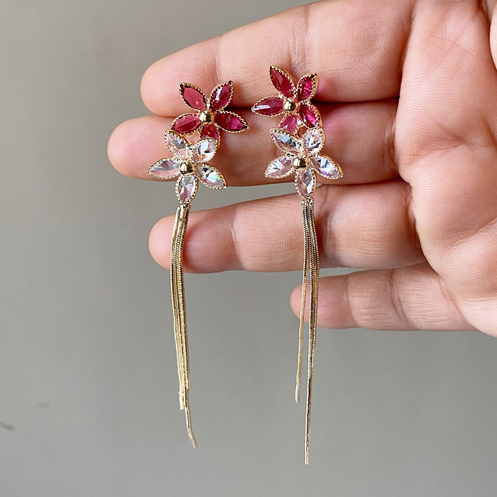 Blossom Cascade Earrings - Gold (Anti-Tarnish)