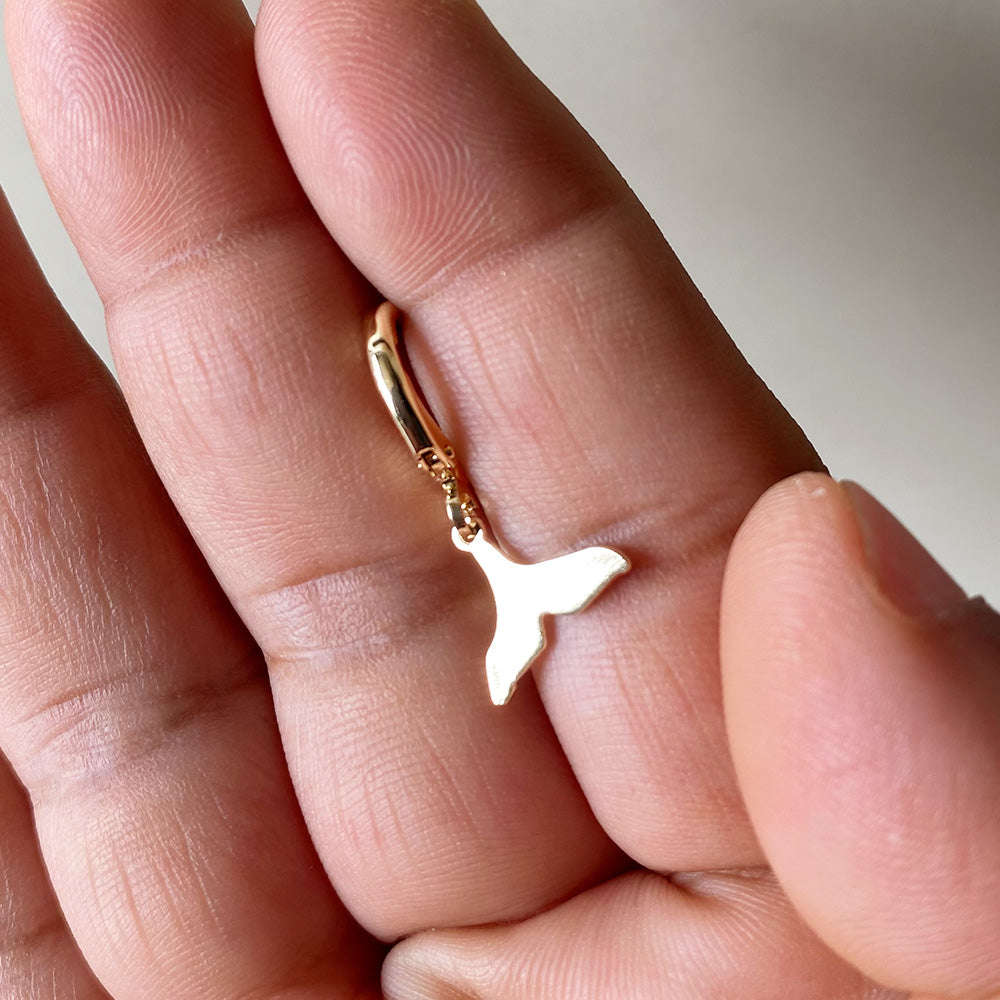 Mini Flat Mermaid Tail Earrings