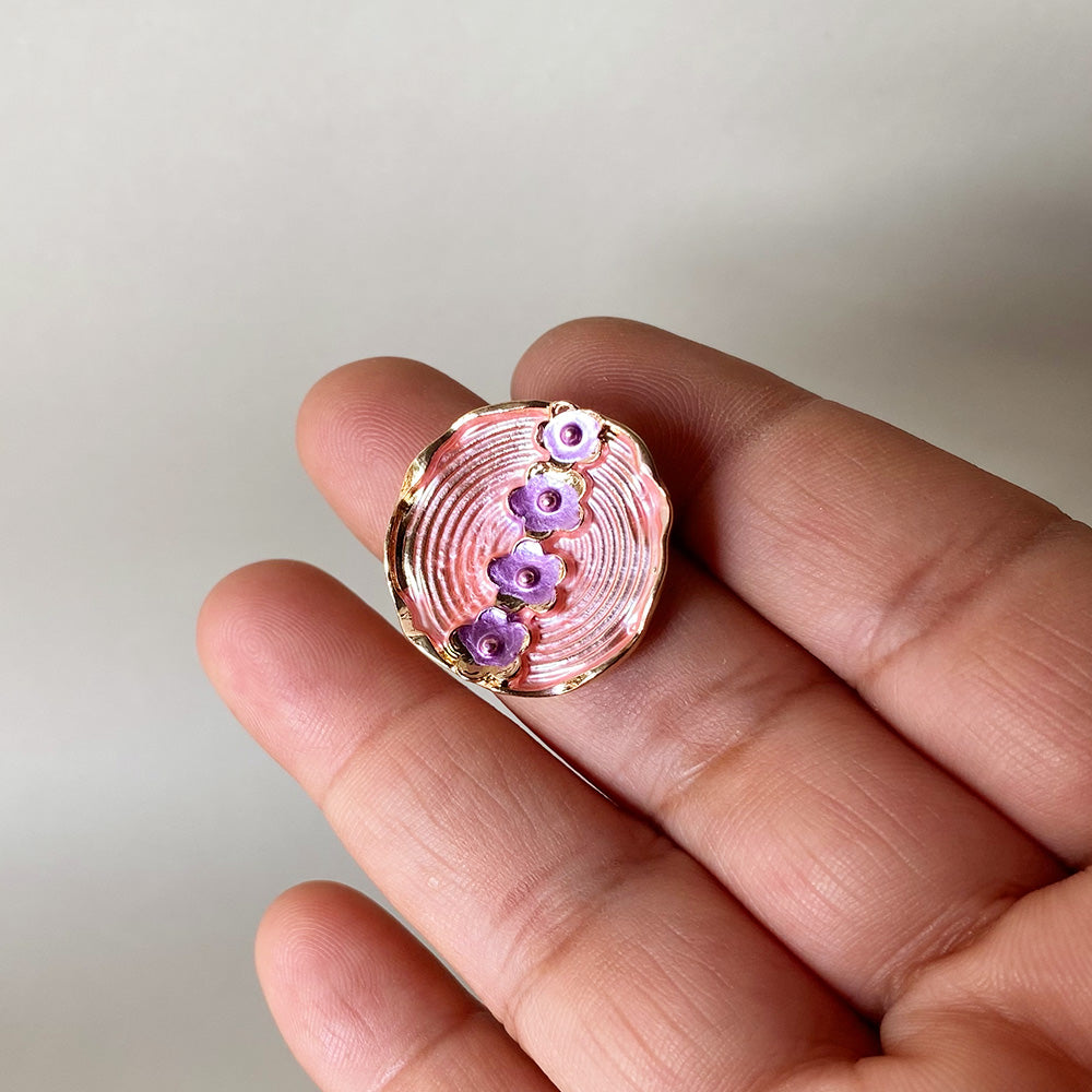 Blush Bloom Disc Earrings