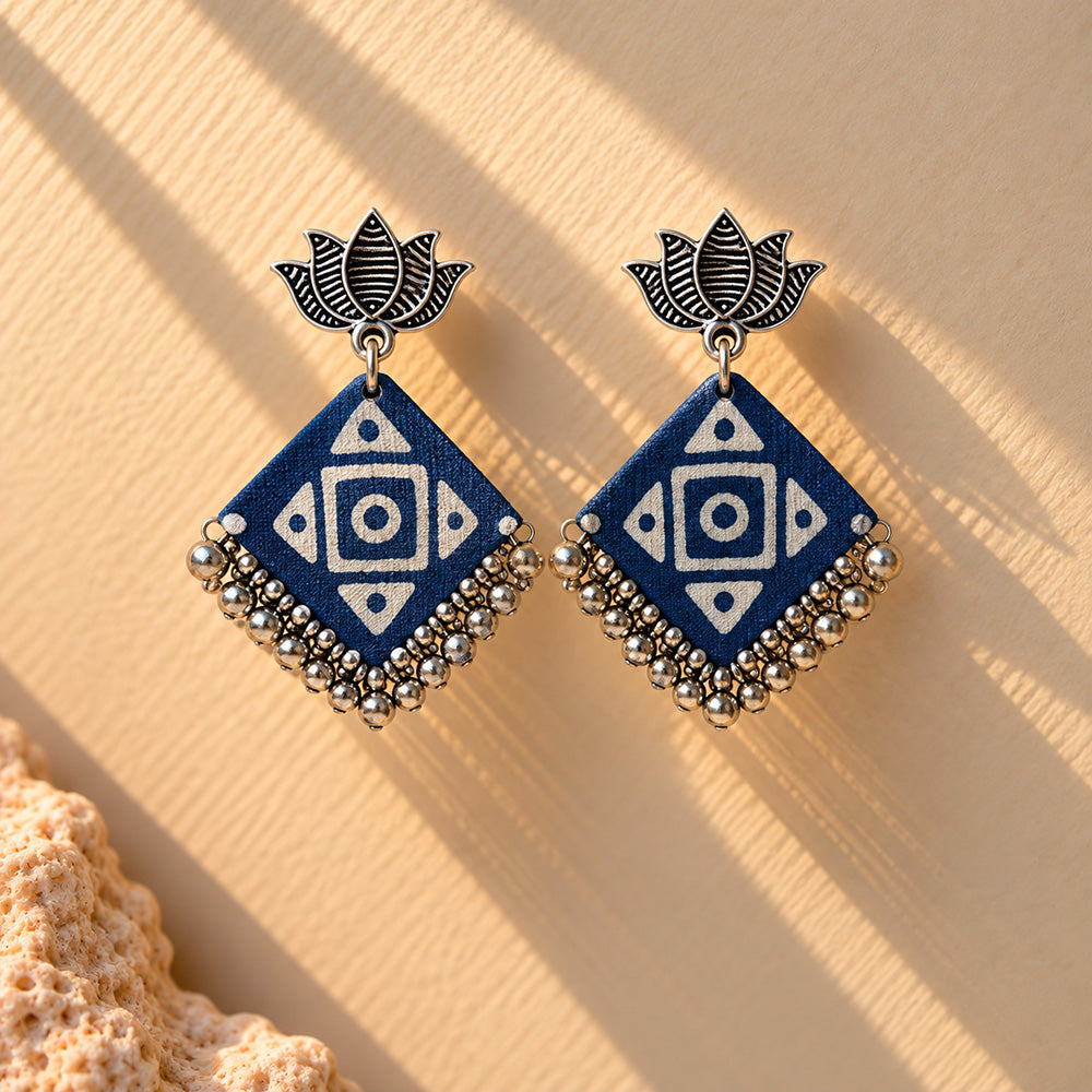 Tarini Fabric Statement Earrings
