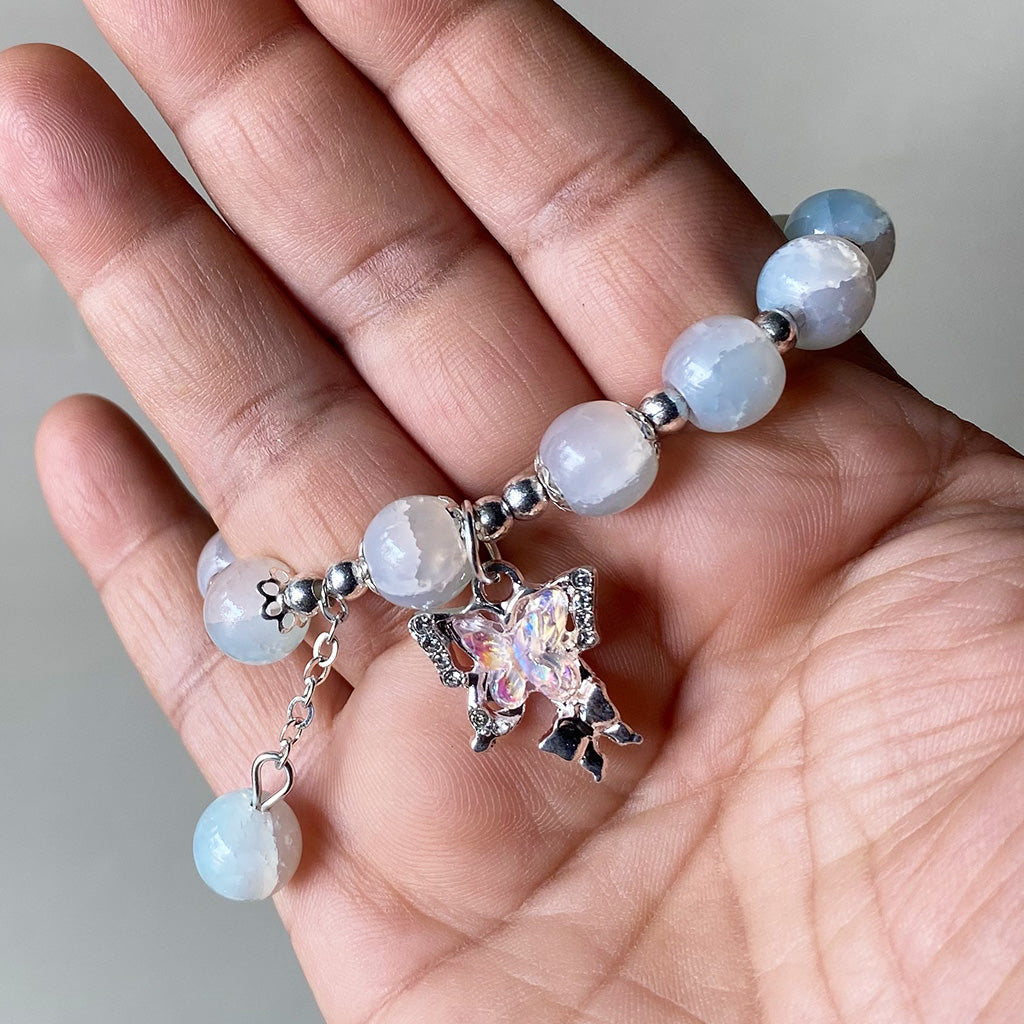 Ocean Mist Butterfly Beaded Bracelet