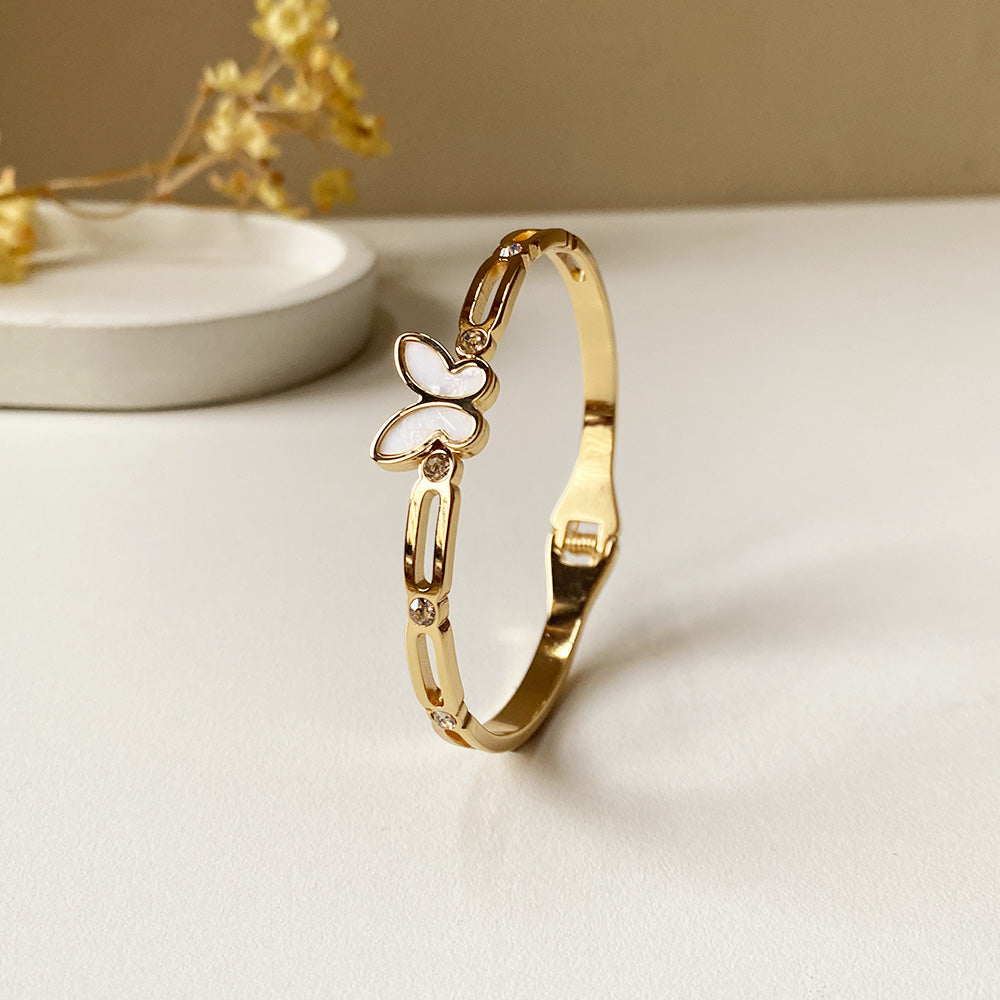 White Flutter Bangle
