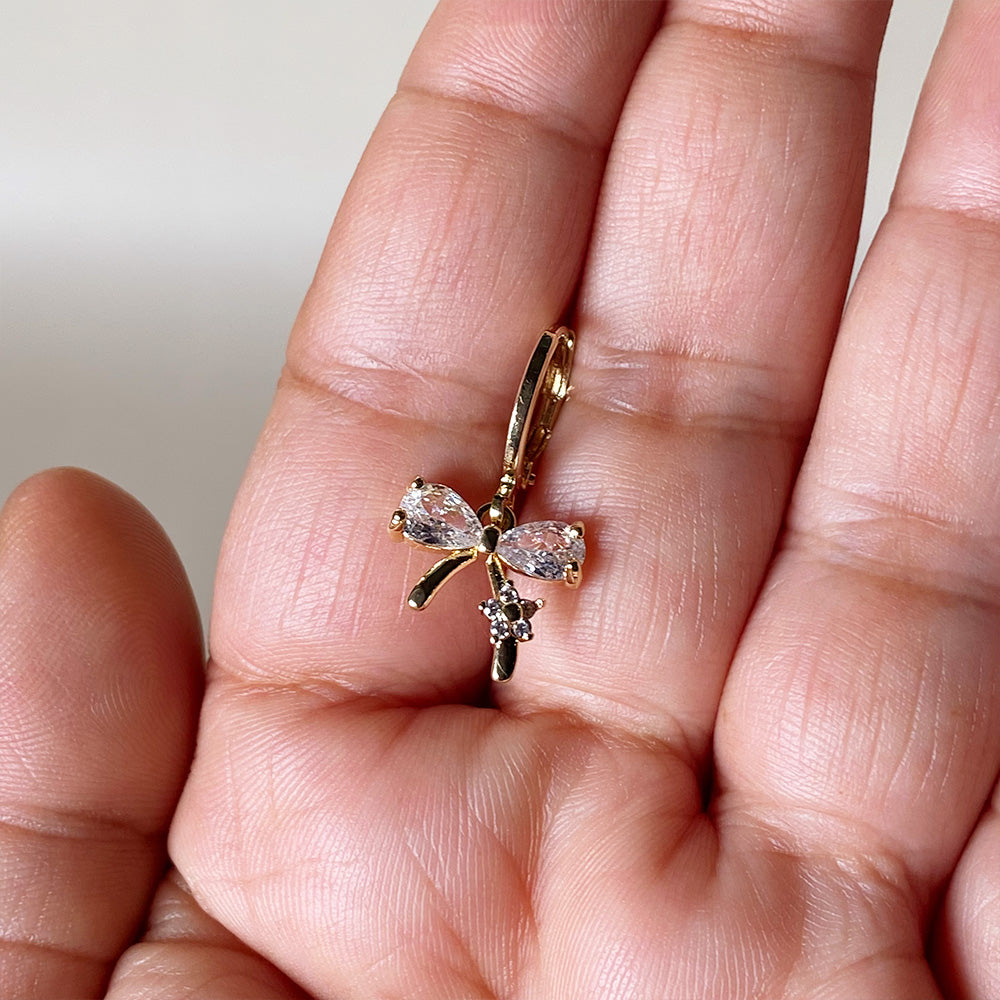 Mini Twinkle Bow Hoops