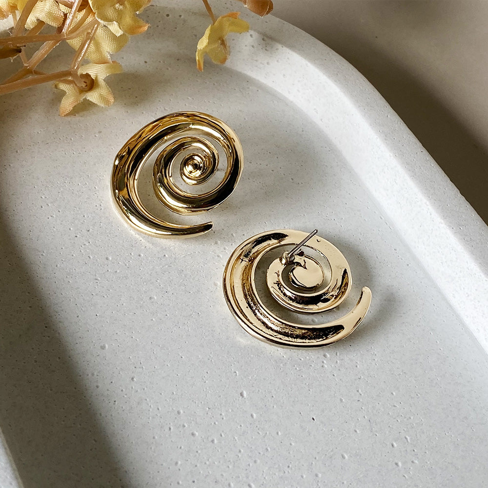 Golden Swirl Earrings