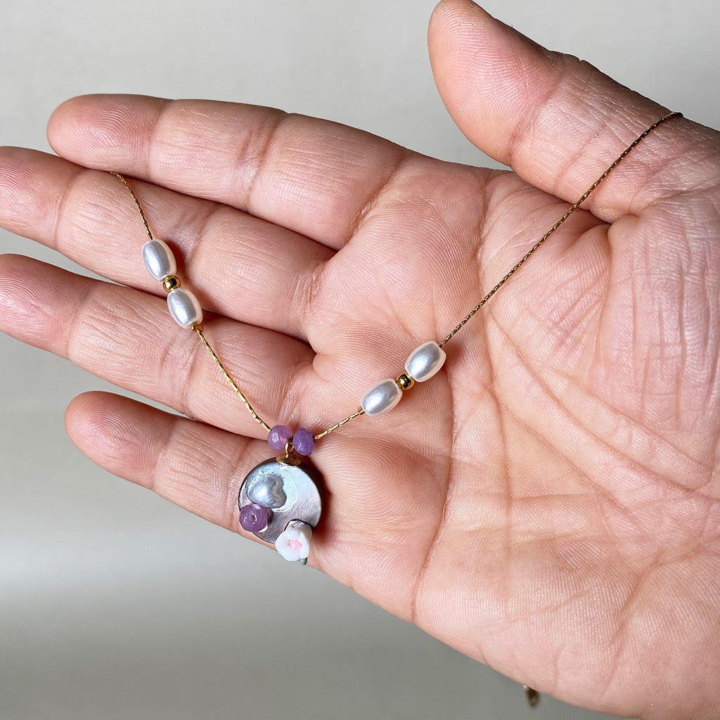 Blossom Pearl Charm Necklace