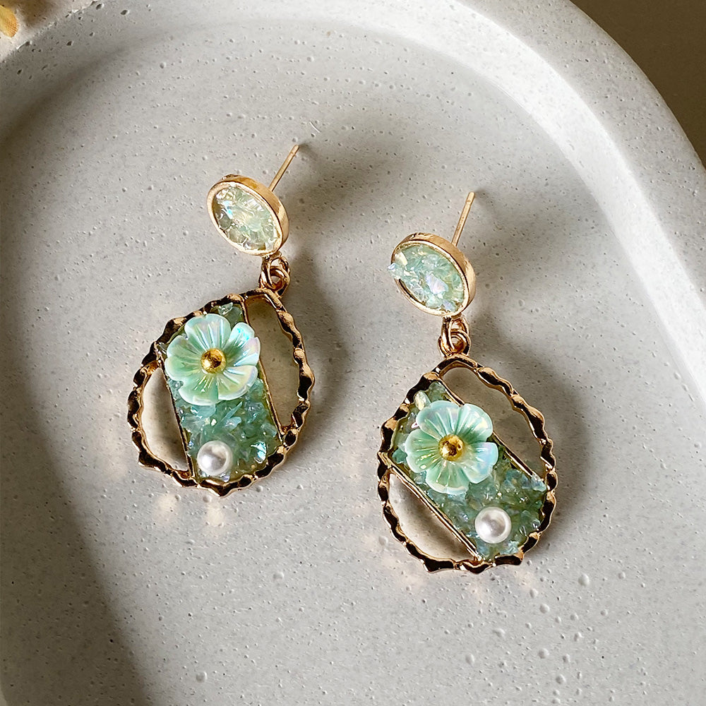 Ocean Bloom Dangle Earrings