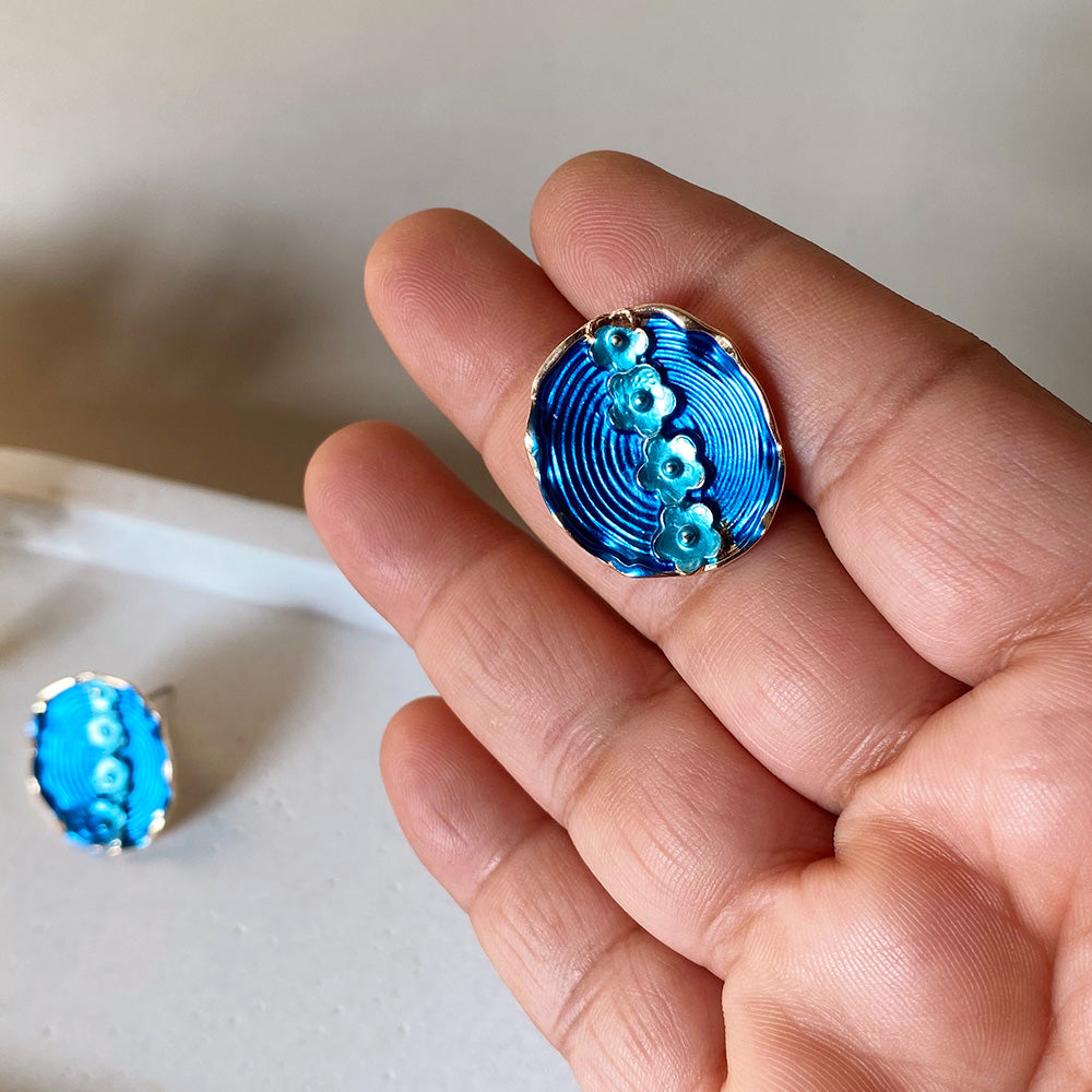 Ocean Bloom Stud Earrings