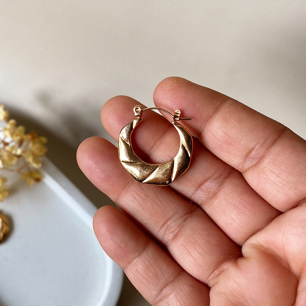 Golden Dune Hoop Earrings