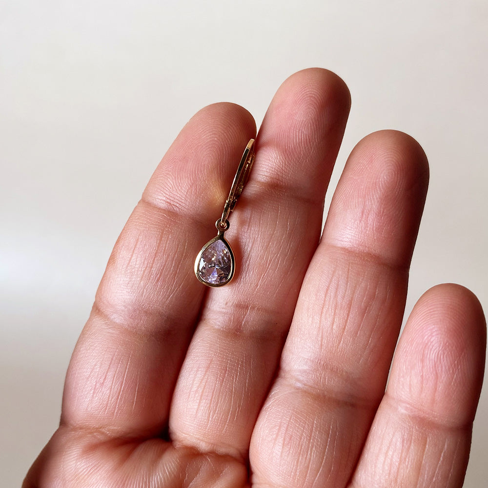 Mini Crystal Drip Hoops