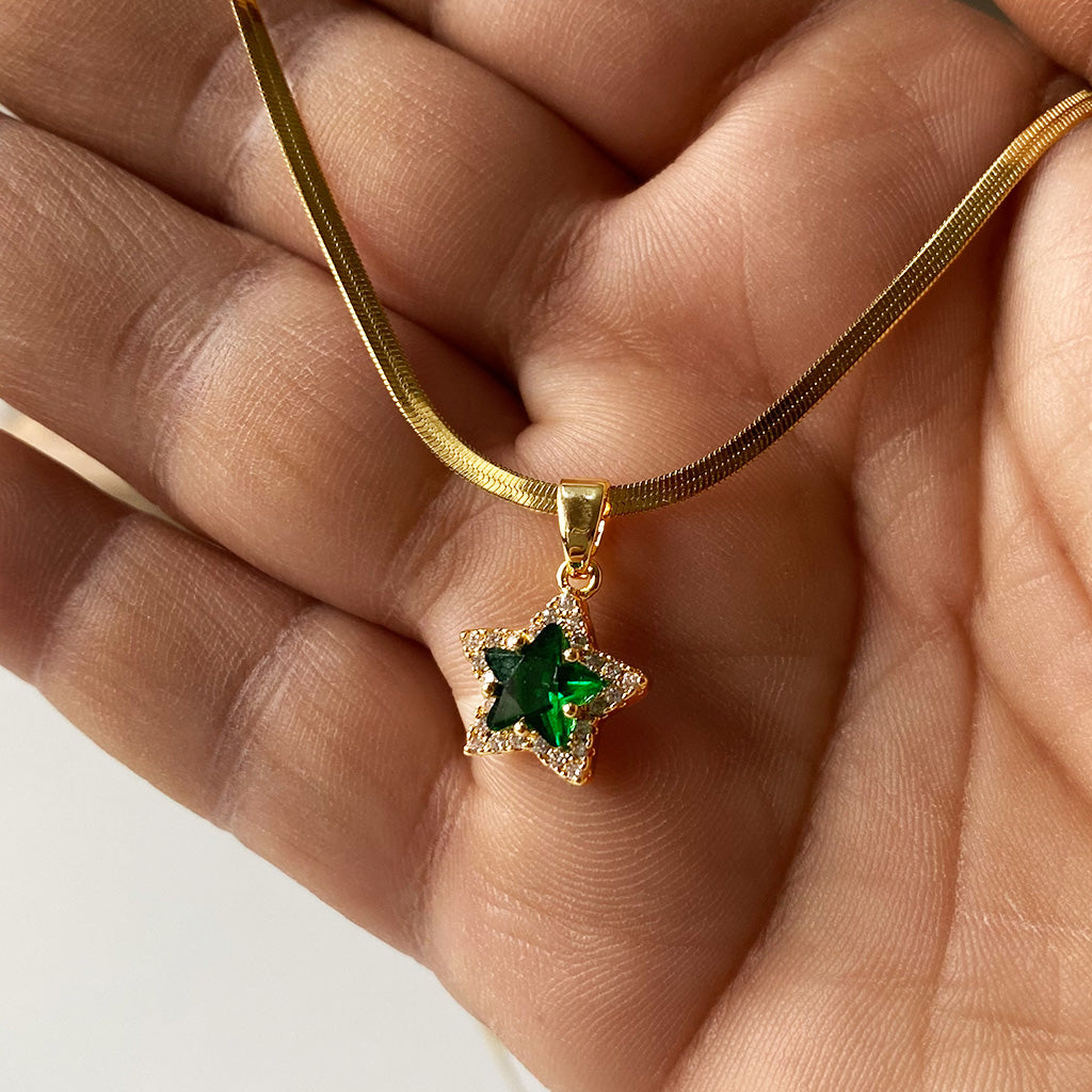 Emerald Star Necklace