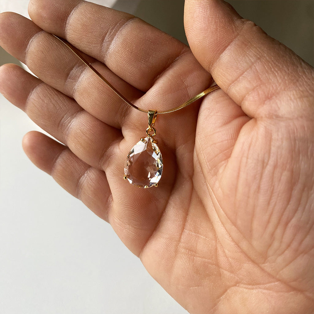 Crystal Teardrop Necklace
