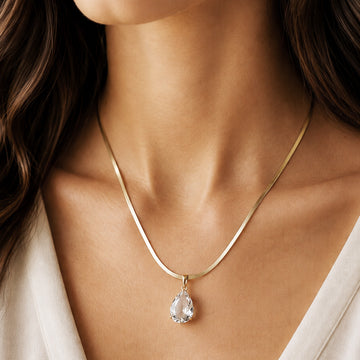 Crystal Teardrop Necklace