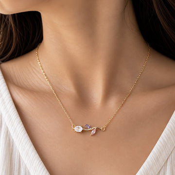 Pastel Tulip Vine Necklace
