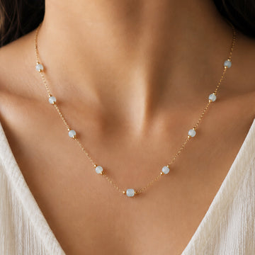 Aqua Haze Beaded Necklace