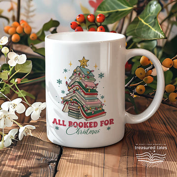 All Booked For Christmas Ceramic Mug