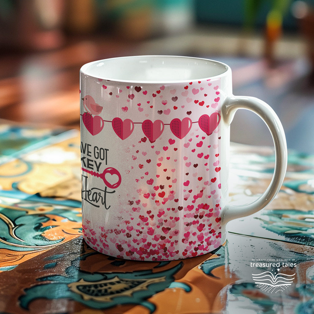 You Have Got The Key To My Heart Valentines Day Ceramic Mug
