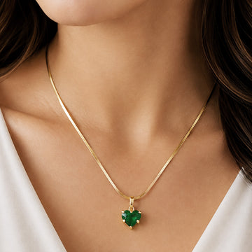 Emerald Heart Necklace