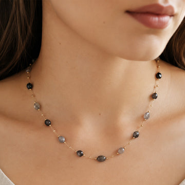 Midnight Mist Beaded Necklace