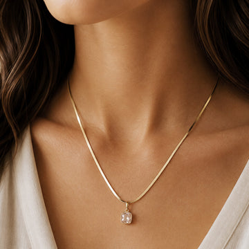 Radiant Square Crystal Necklace