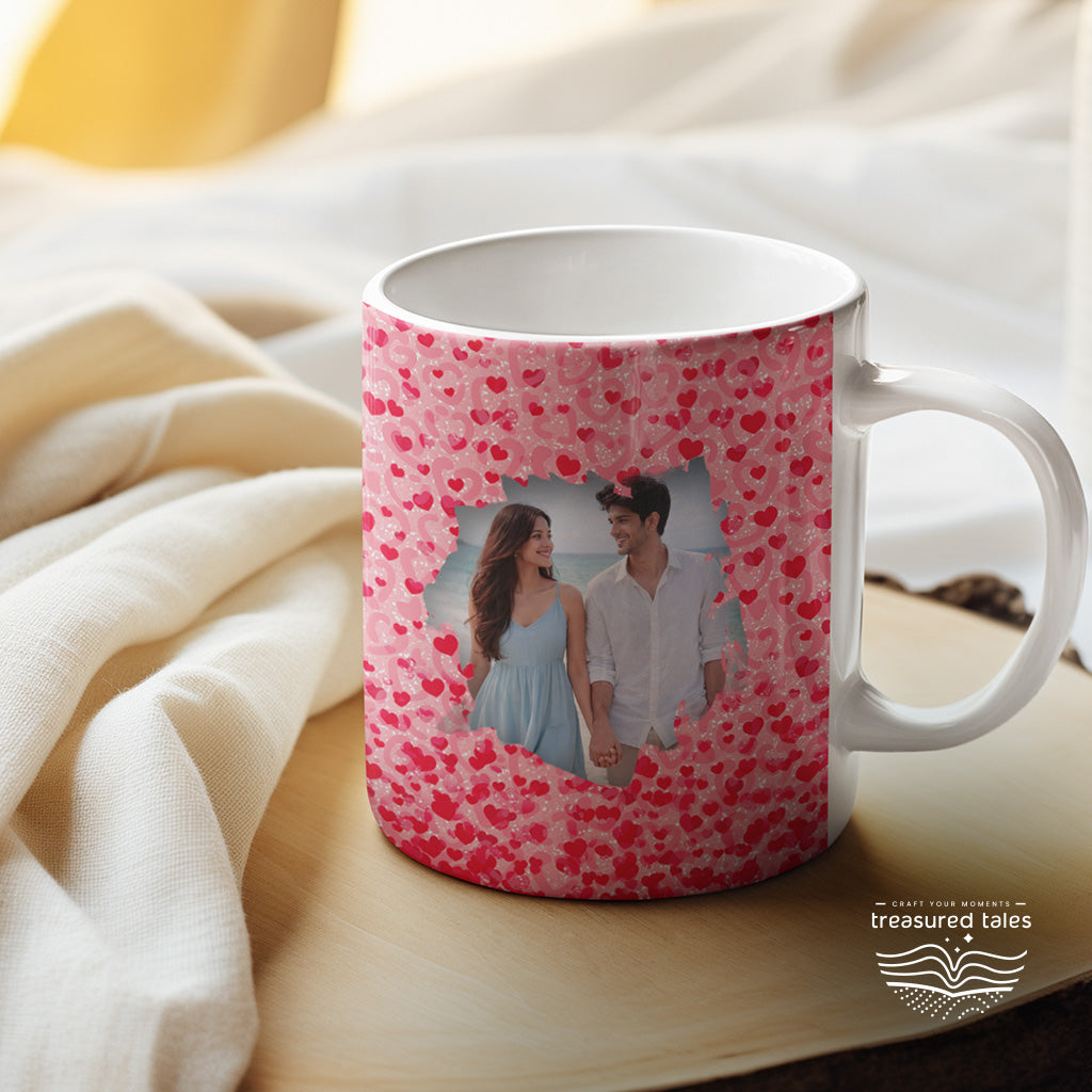Love Valentines Day Ceramic Mug with Photos