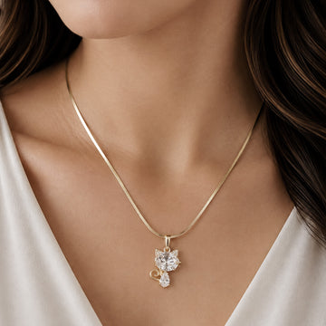 Crystal Kitty Necklace