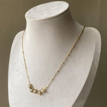 Crystal Bloom Dainty Necklace
