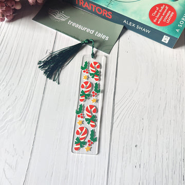 Christmas Candy cane  Acrylic Bookmark
