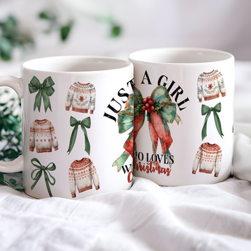 Just A Girl Who Loves Christmas Ceramic Mug